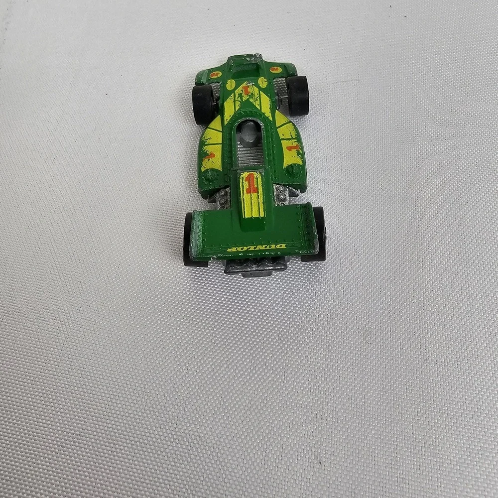 Vintage Hot Wheels Redline 1973 El Rey Special Dunlop Green Hong Kong Bent axel - Picture 5 of 8